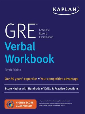 cover image of GRE Verbal Workbook